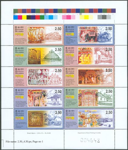 Stamp Mini Sheet-2550 Years of Buddhist Era - 2006 (set of 5)