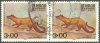Golden Palm Civet - 2 horizontal - Sri Lanka Used Stamps