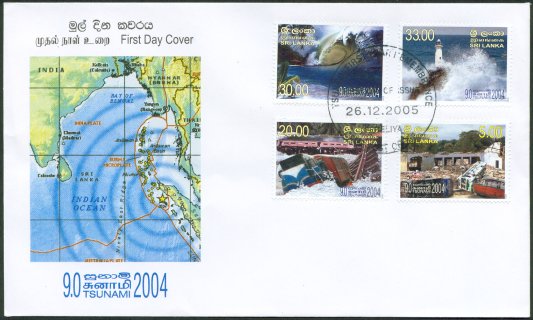 Stamp FDC-Tsunami 2004